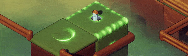 roland rolls a ground cube by walking over the edge